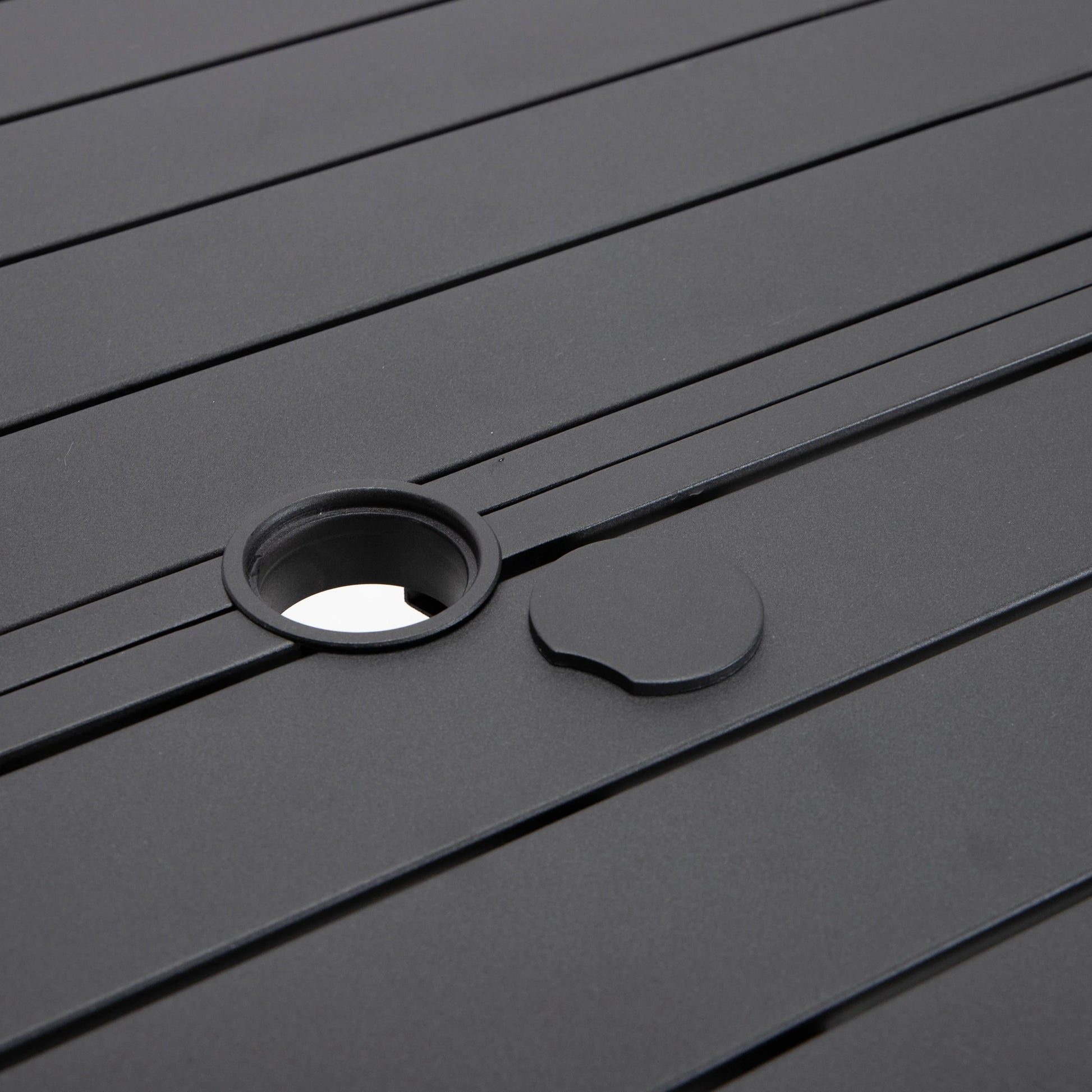 Chelsea 7-Piece Patio Dining Set with 60" Round Aluminum Dining Table and 6 Dining Armchair - Elax Furniture