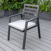Chelsea 7-Piece Patio Dining Set with 60" Round Aluminum Dining Table and 6 Dining Armchair - Elax Furniture