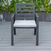 Chelsea 7-Piece Patio Dining Set 78-118" Wide Rectangular Extendable Aluminum Dining Table and 6 Dining Armchair - Elax Furniture
