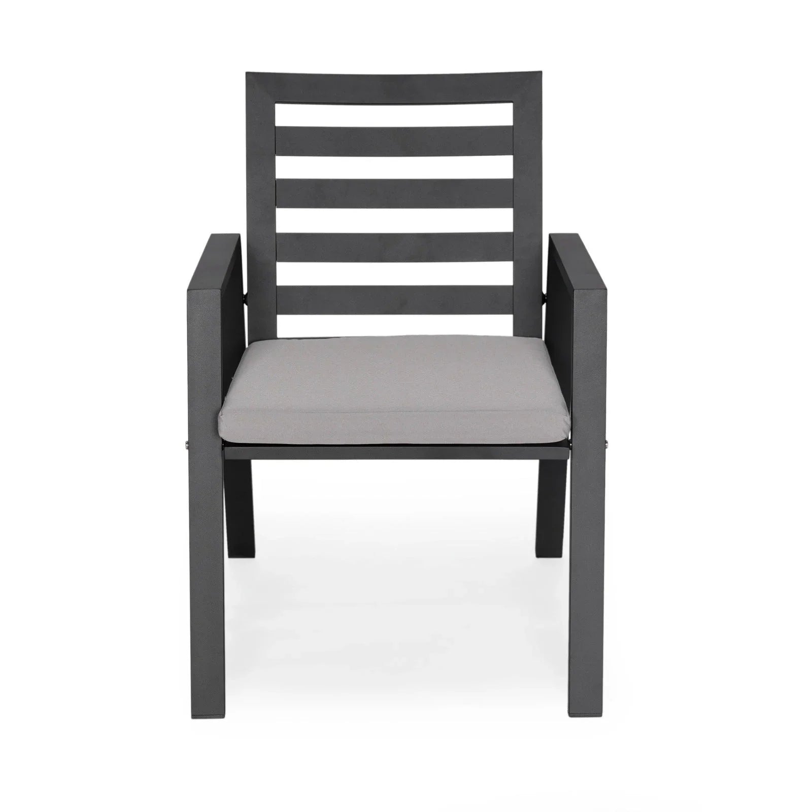 Chelsea Modern Aluminum Patio Dining Armchair with Removable Cushions - Elax Furniture