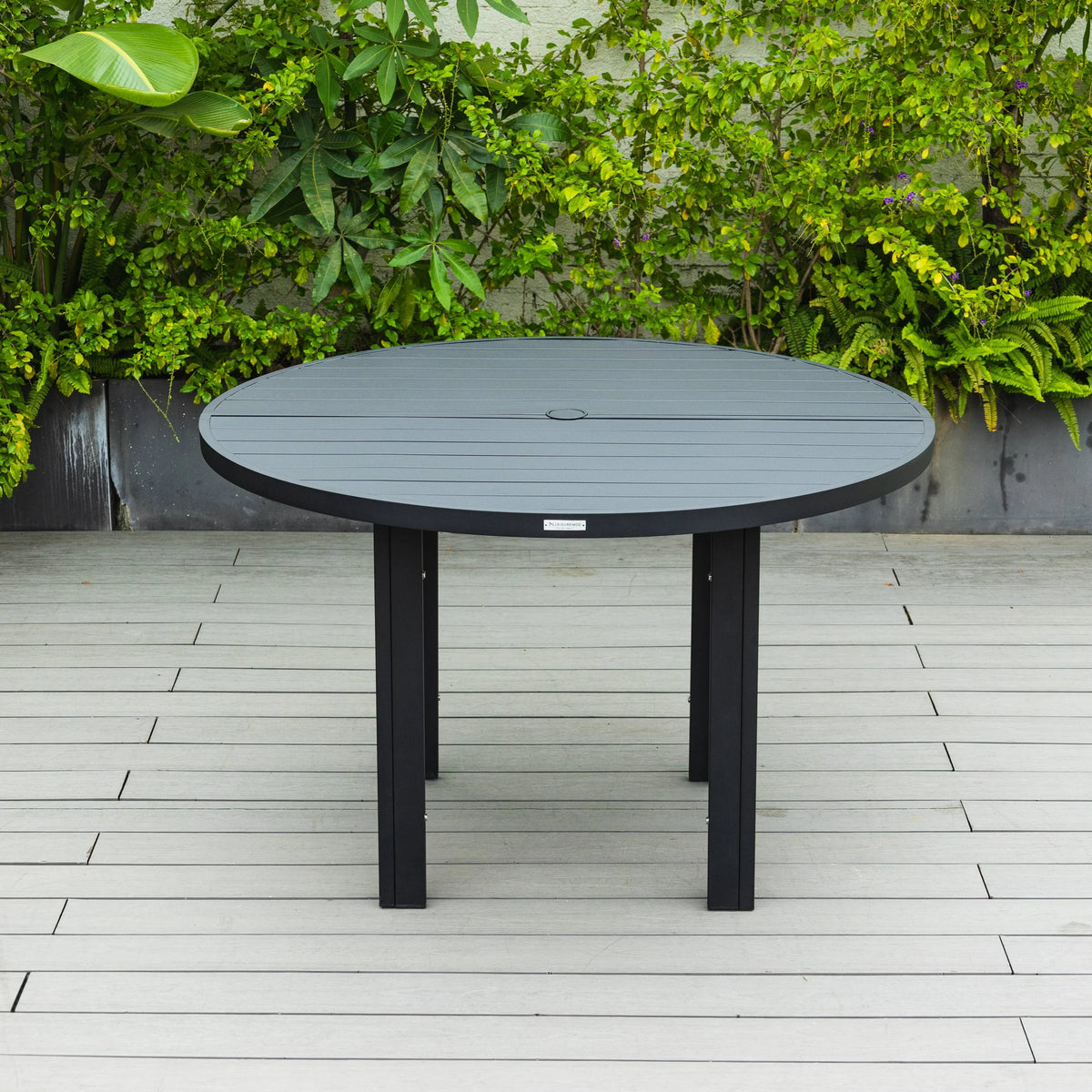 Chelsea 5-Piece Patio Dining Set with 48" Round Aluminum Dining Table and 4 Dining Armchair - Elax Furniture