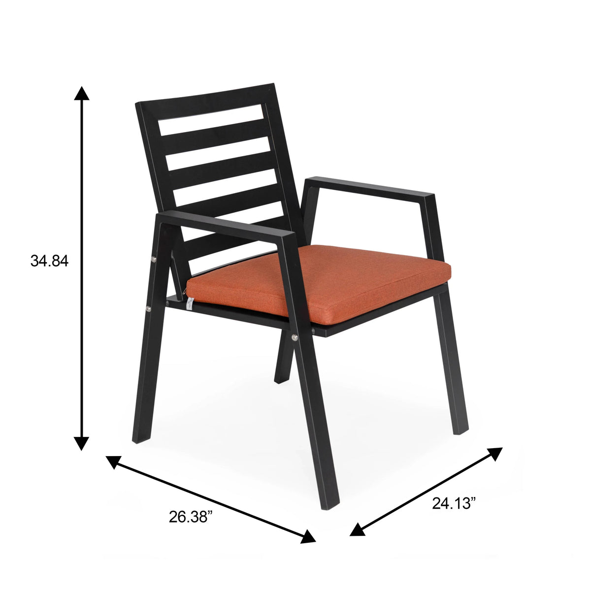 Chelsea 5-Piece Patio Dining Set with 48" Round Aluminum Dining Table and 4 Dining Armchair - Elax Furniture