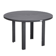 Chelsea 5-Piece Patio Dining Set with 48" Round Aluminum Dining Table and 4 Dining Armchair - Elax Furniture