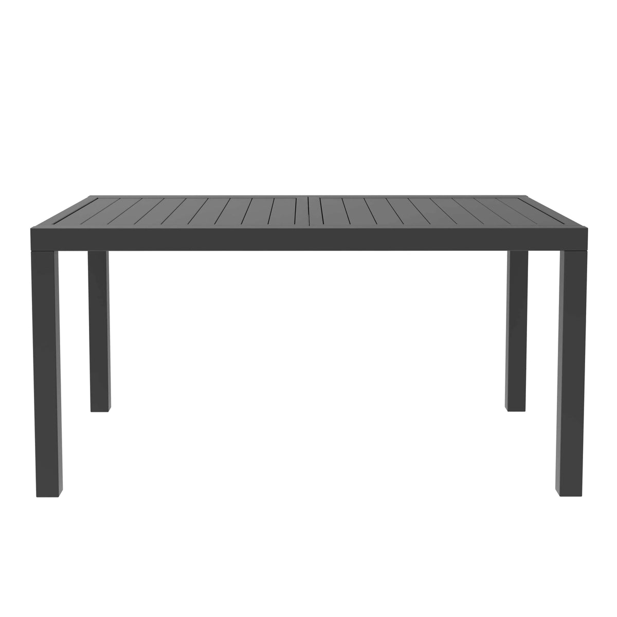 Chelsea 7-Piece Patio Dining Set 78-118" Wide Rectangular Extendable Aluminum Dining Table and 6 Dining Armchair - Elax Furniture