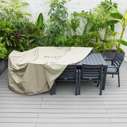 Mid-Century Modern Chelsea Rectangular Outdoor Furniture Rain Cover for 63" and 87" Patio Dining Set - Elax Furniture