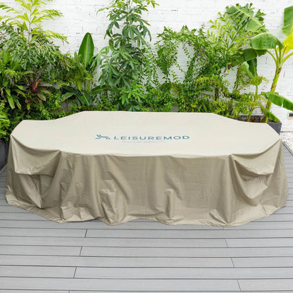 Mid-Century Modern Chelsea Rectangular Outdoor Furniture Rain Cover for 63" and 87" Patio Dining Set - Elax Furniture