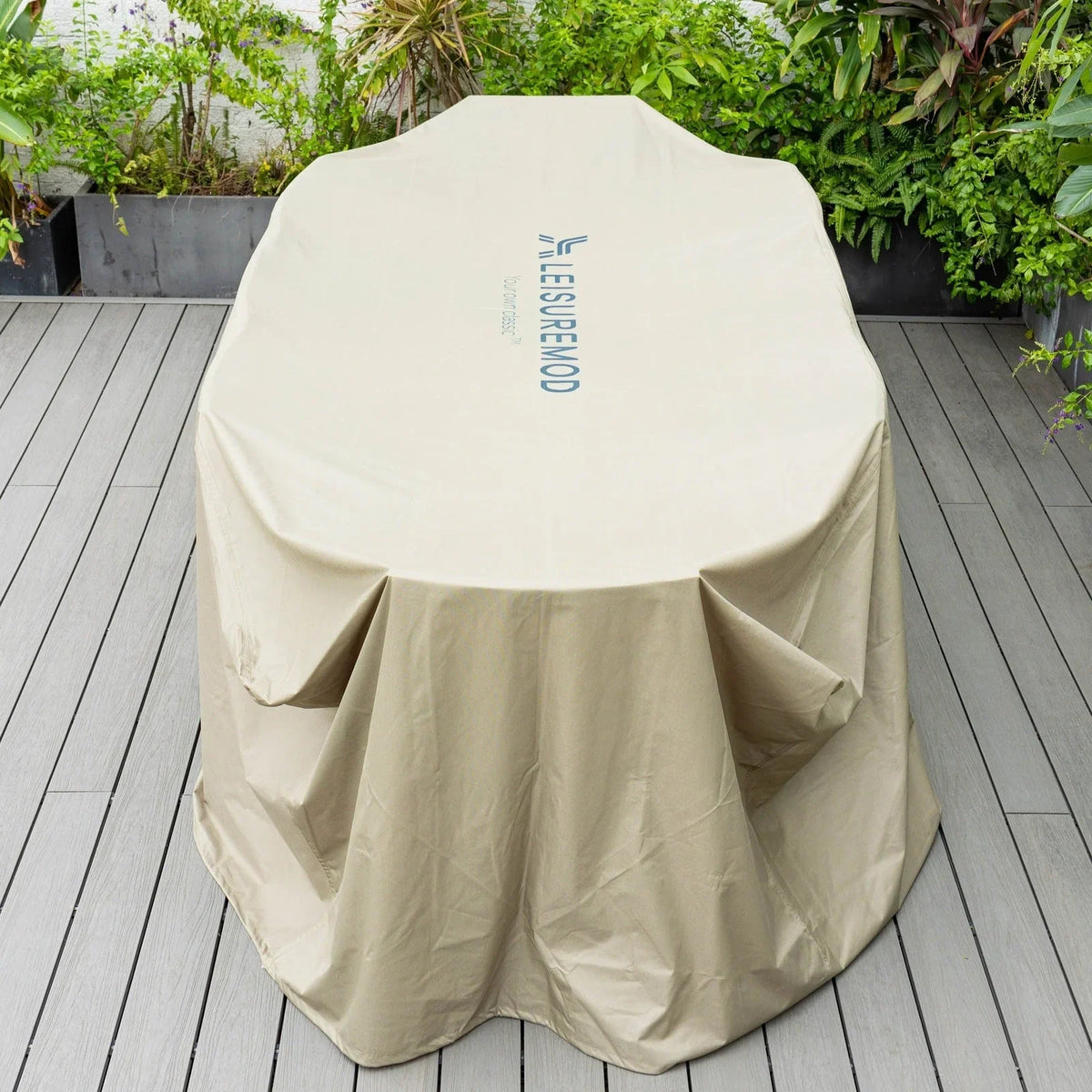 Mid-Century Modern Chelsea Rectangular Outdoor Furniture Rain Cover for 63" and 87" Patio Dining Set - Elax Furniture
