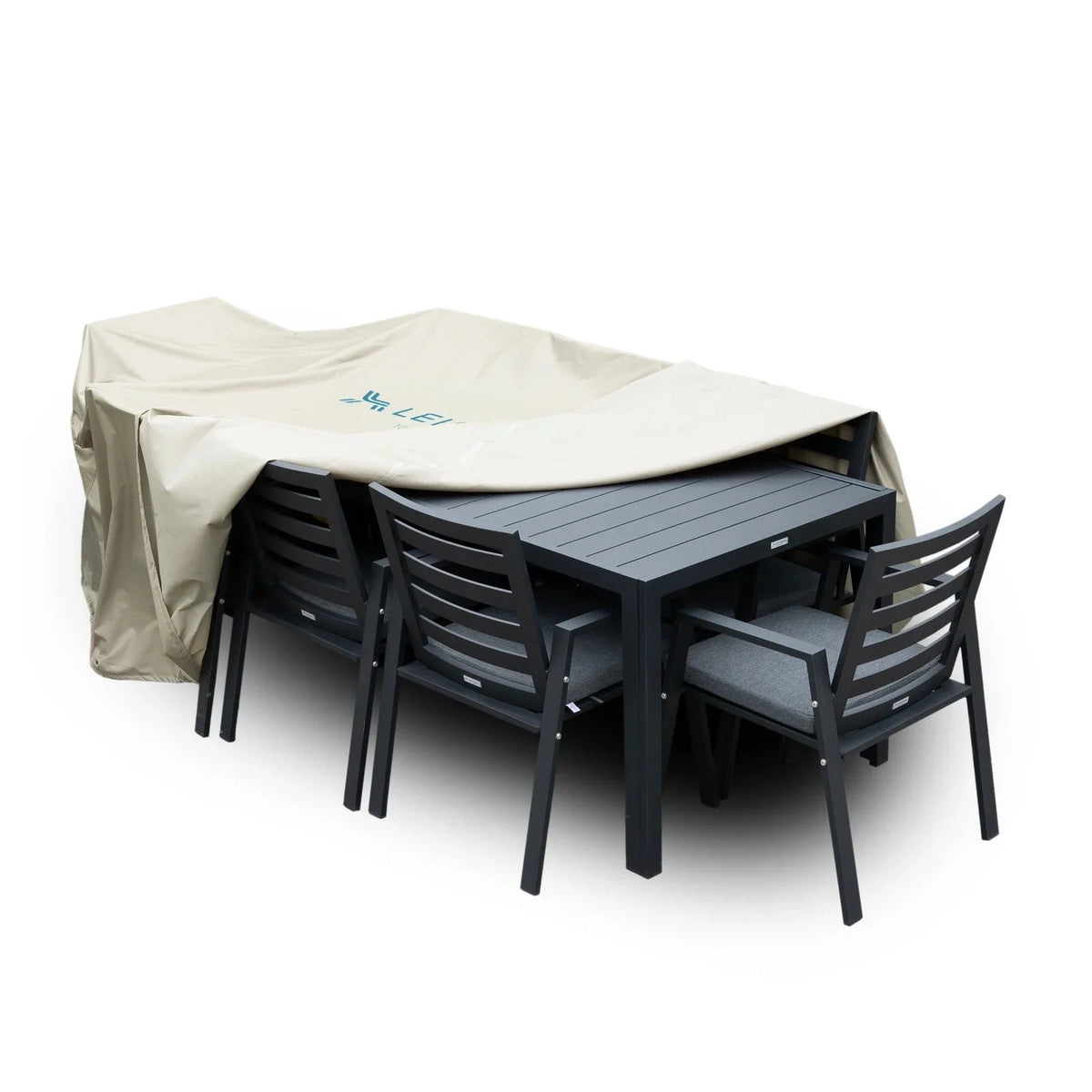 Mid-Century Modern Chelsea Rectangular Outdoor Furniture Rain Cover for 63" and 87" Patio Dining Set - Elax Furniture