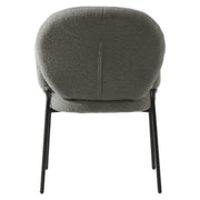 Celestial Modern Boucle Dining Side Chair with Black/White Powder Coated Iron Frame - Elax Furniture
