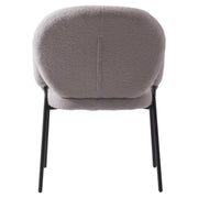 Celestial Modern Boucle Dining Side Chair with Black/White Powder Coated Iron Frame - Elax Furniture