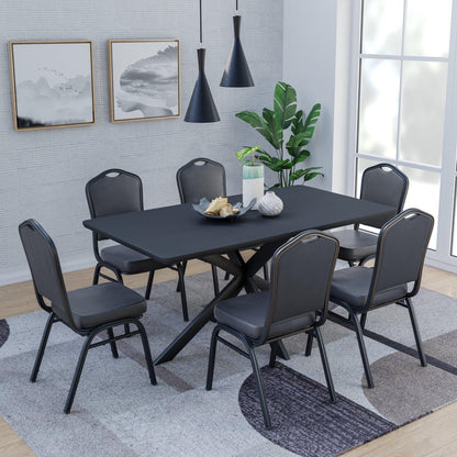 Cove Modern Stackable Banquet Chair with Black Powder Coated Steel Frame - Elax Furniture
