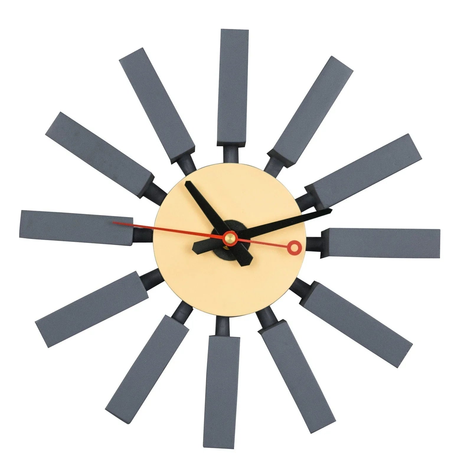 Vdara Modern Design Block Silent Non-Ticking Wall Clock - Elax Furniture