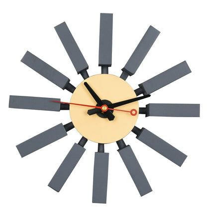 Vdara Modern Design Block Silent Non-Ticking Wall Clock - Elax Furniture