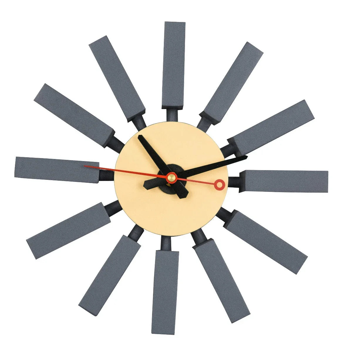 Vdara Modern Design Block Silent Non-Ticking Wall Clock - Elax Furniture