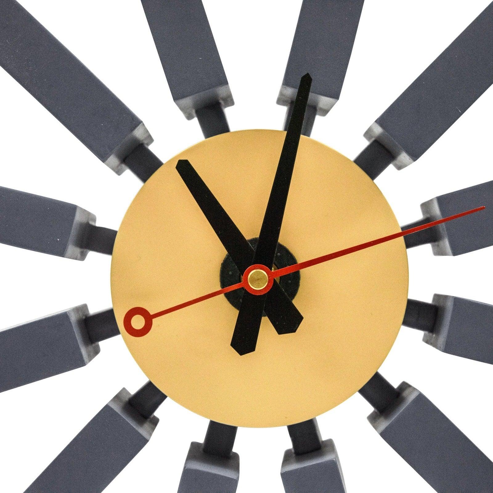 Vdara Modern Design Block Silent Non-Ticking Wall Clock - Elax Furniture