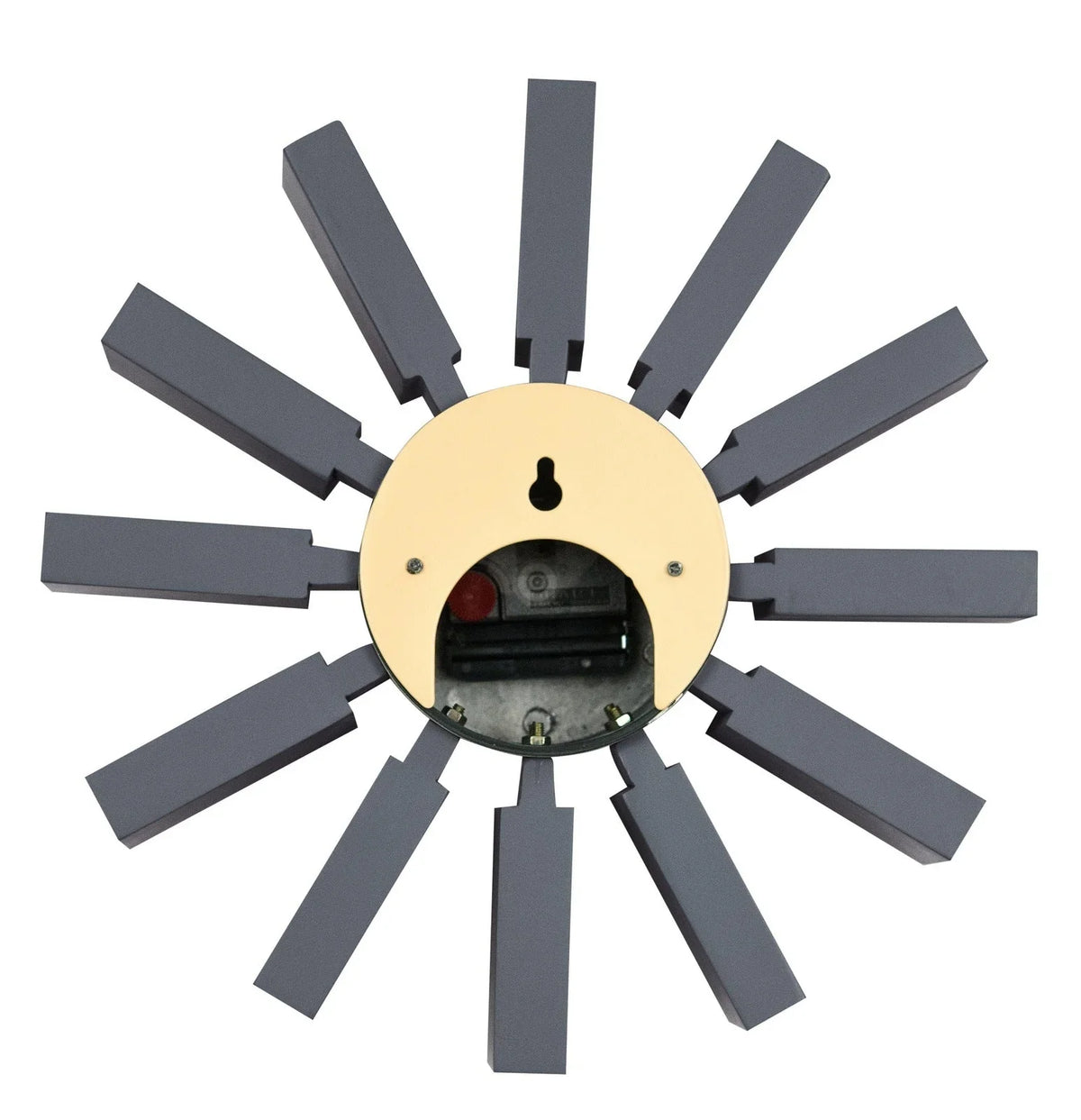 Vdara Modern Design Block Silent Non-Ticking Wall Clock - Elax Furniture