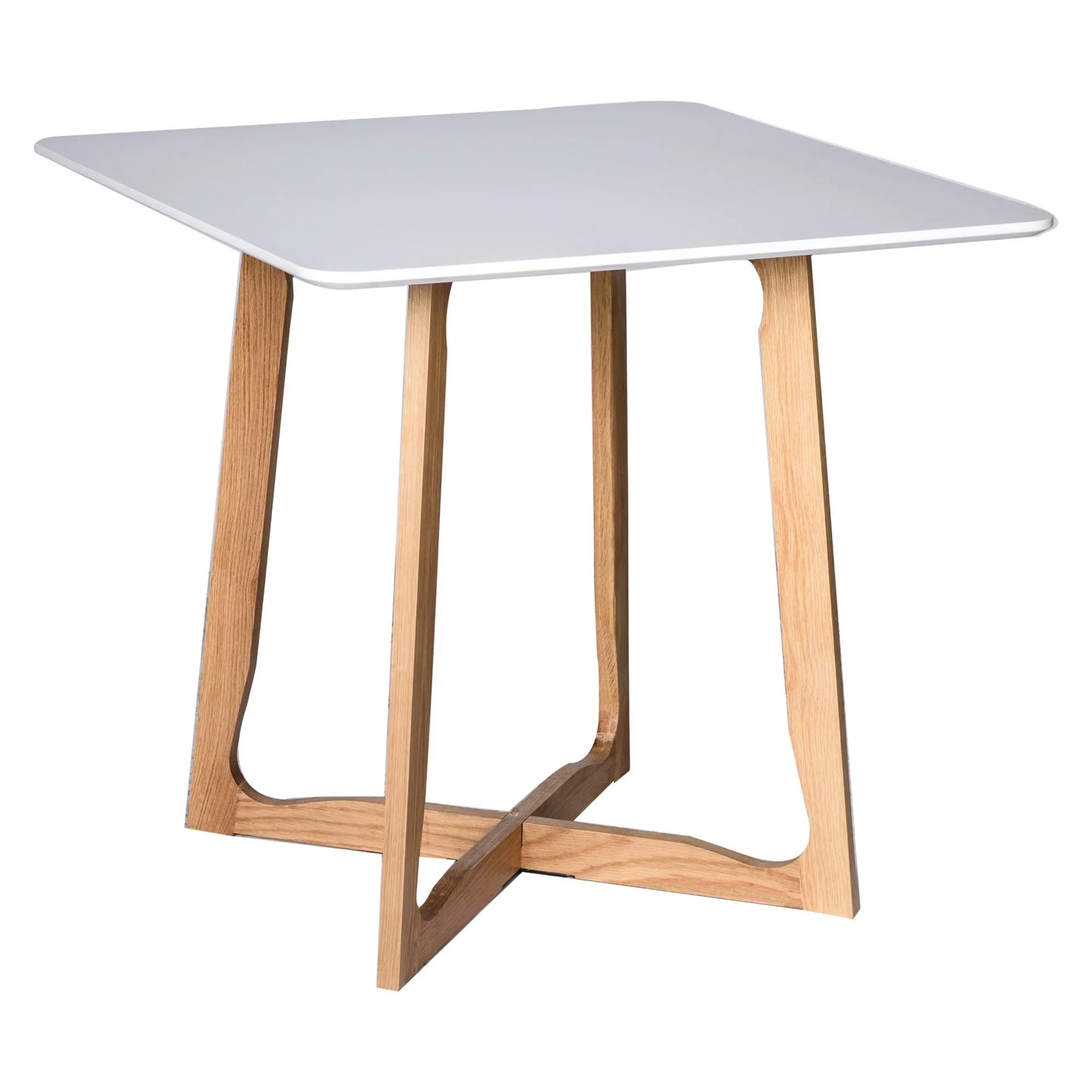 Cedar Square Dining Table with MDF Tabletop and X Shaped Oak Wood Base - Elax Furniture