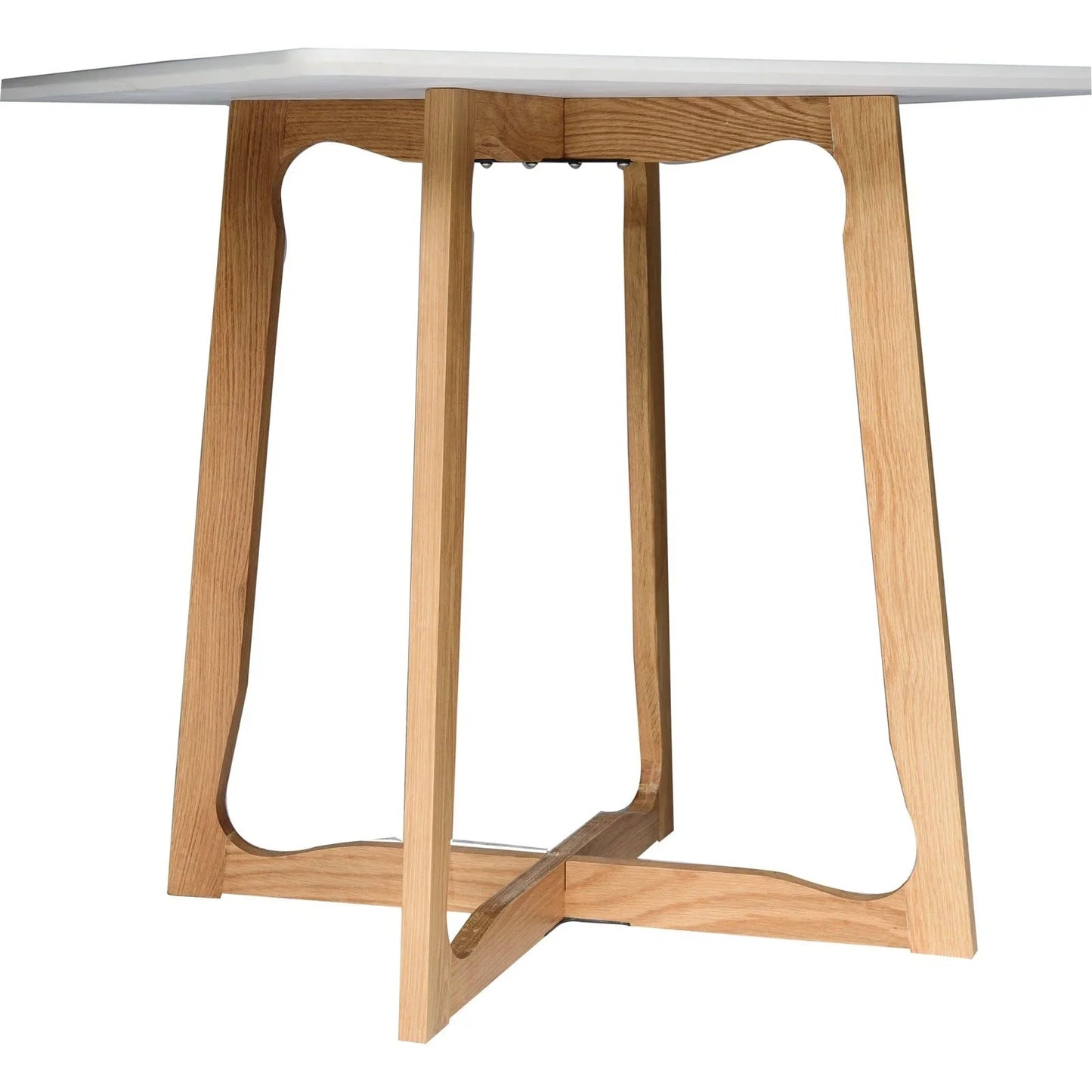 Cedar Square Dining Table with MDF Tabletop and X Shaped Oak Wood Base - Elax Furniture