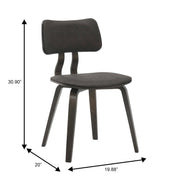 Fynix 5-Piece Dining Set with Round Wooden Table in Natural Wood and 4 Leather Dining Chairs - Elax Furniture