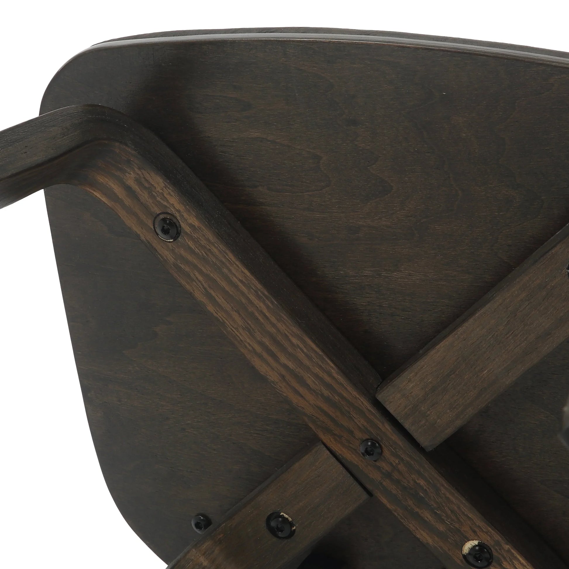 Fynix 5-Piece Dining Set with Round Wooden Table in Natural Wood and 4 Leather Dining Chairs - Elax Furniture