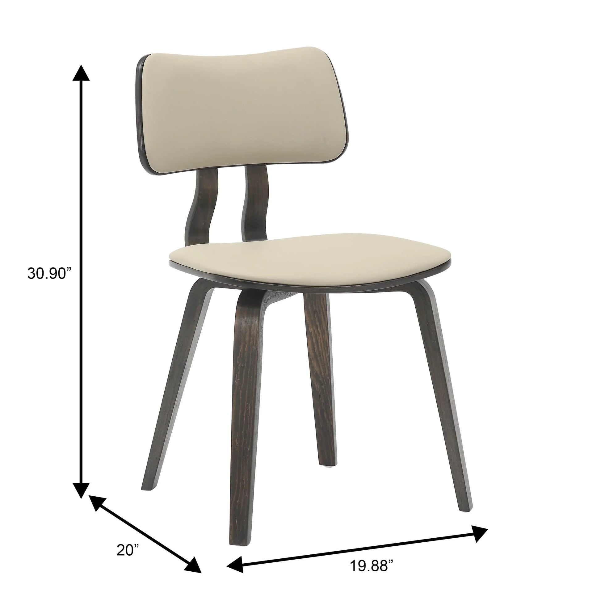 Fynix 5-Piece Dining Set with Round Wooden Table in Natural Wood and 4 Leather Dining Chairs - Elax Furniture