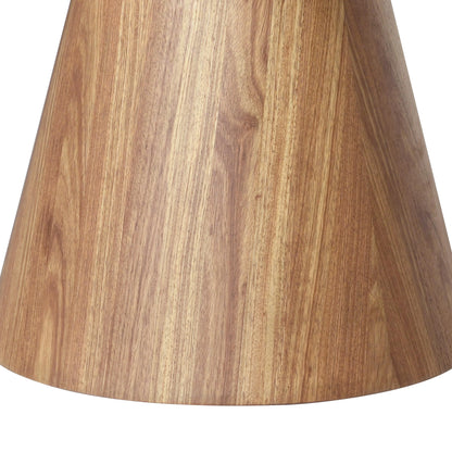 Fynix 5-Piece Dining Set with Round Wooden Table in Natural Wood and 4 Leather Dining Chairs - Elax Furniture