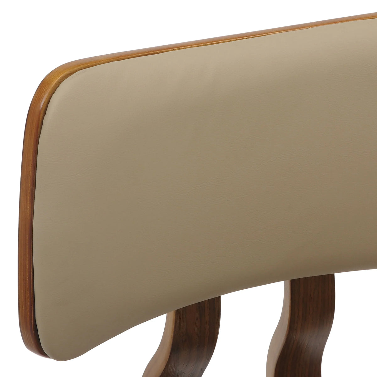 Fynix 5-Piece Dining Set with Round Wooden Table in Natural Wood and 4 Leather Dining Chairs - Elax Furniture