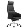 Celeste High-Back Office Chair in Upholstered Leather and Iron Base with Swivel and Tilt