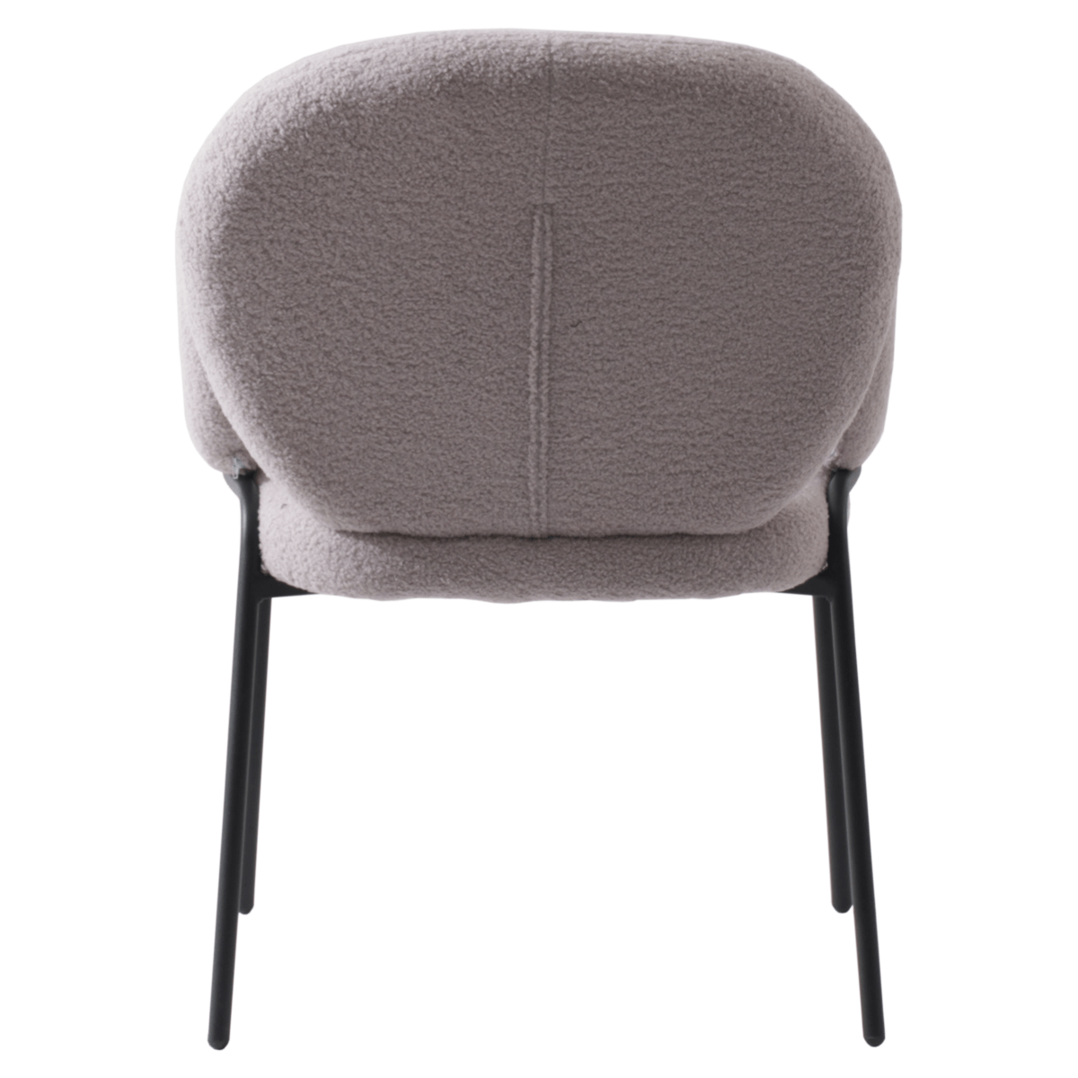 Celestial Modern Boucle Dining Side Chair with Black/White Powder Coated Iron Frame Black With Arm Grey Dining Chair Leisuremod