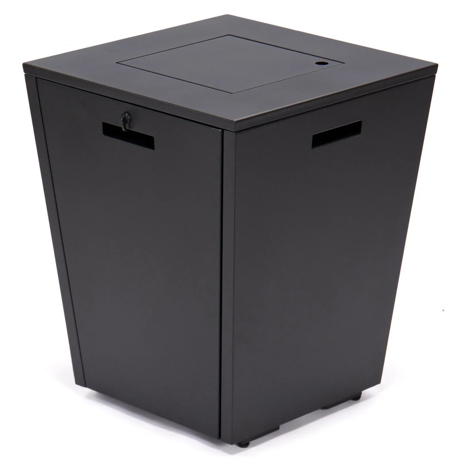 Chelsea Steel Fire Pit Table with Tempered Glass Wind Guard and Lid - Elax Furniture