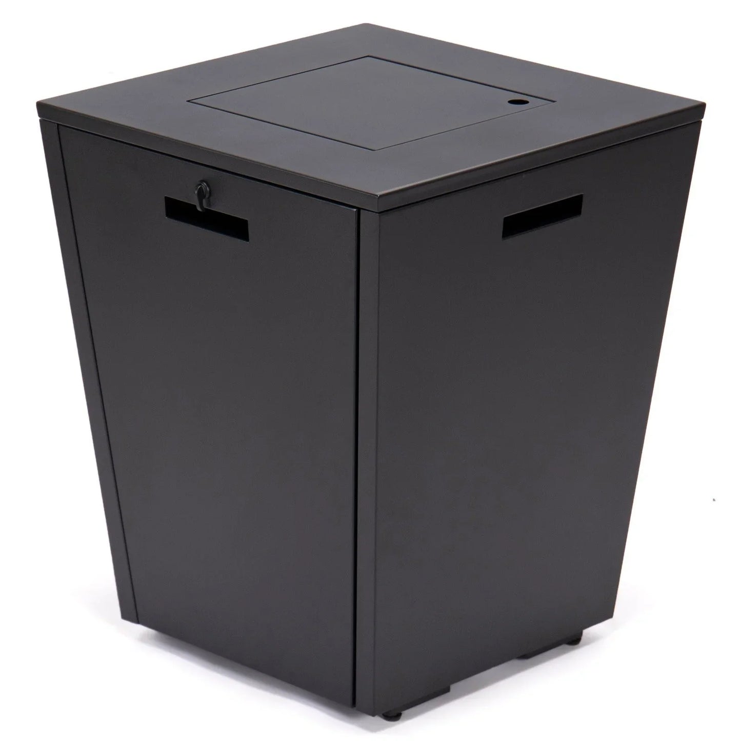 Chelsea Steel Fire Pit Table with Tempered Glass Wind Guard and Lid - Elax Furniture