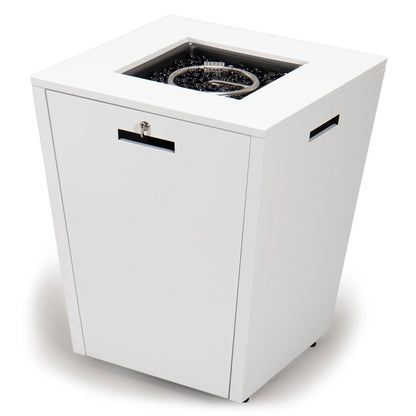 Chelsea Steel Fire Pit Table with Tempered Glass Wind Guard and Lid - Elax Furniture