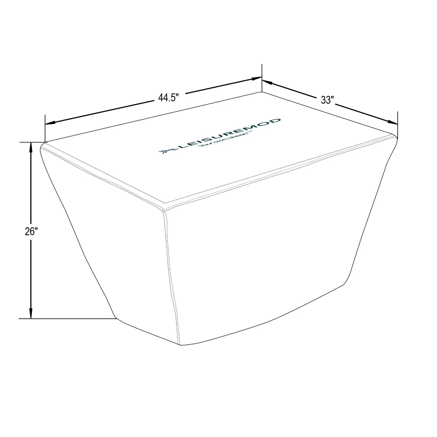 Chelsea Waterproof Fabric Rectangle Fire Pit Table Cover - Elax Furniture