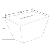 Chelsea Waterproof Fabric Rectangle Fire Pit Table Cover - Elax Furniture