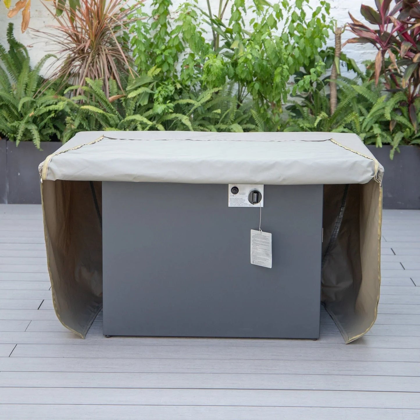 Chelsea Waterproof Fabric Rectangle Fire Pit Table Cover - Elax Furniture