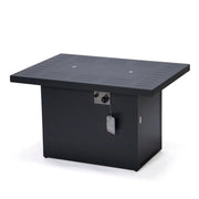 Chelsea Patio Modern Black Aluminum Propane Fire Pit Table - Elax Furniture