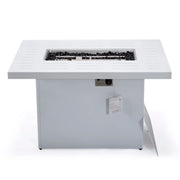 Chelsea Patio Modern Black Aluminum Propane Fire Pit Table - Elax Furniture