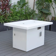 Chelsea Patio Modern Black Aluminum Propane Fire Pit Table - Elax Furniture