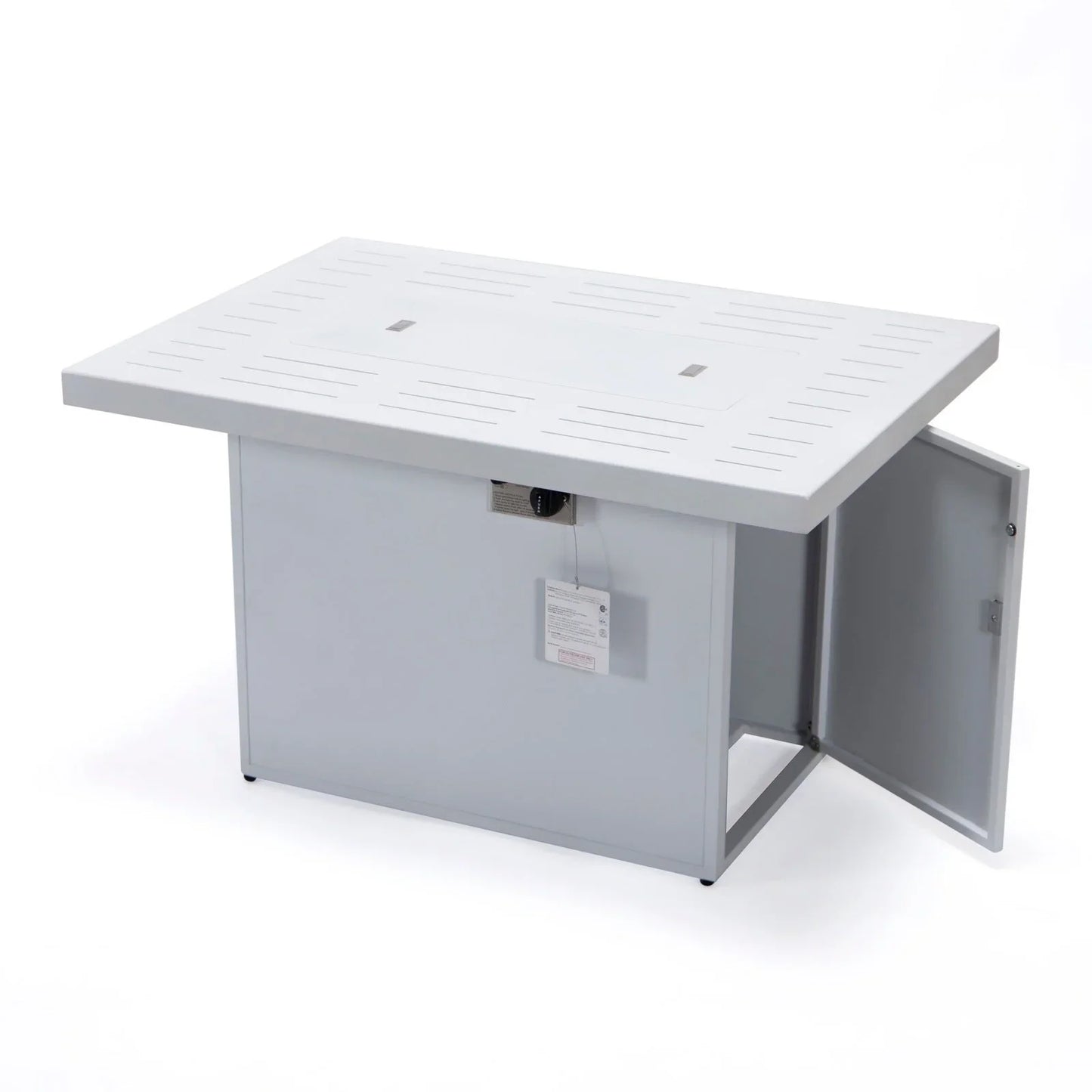 Chelsea Patio Modern Black Aluminum Propane Fire Pit Table - Elax Furniture