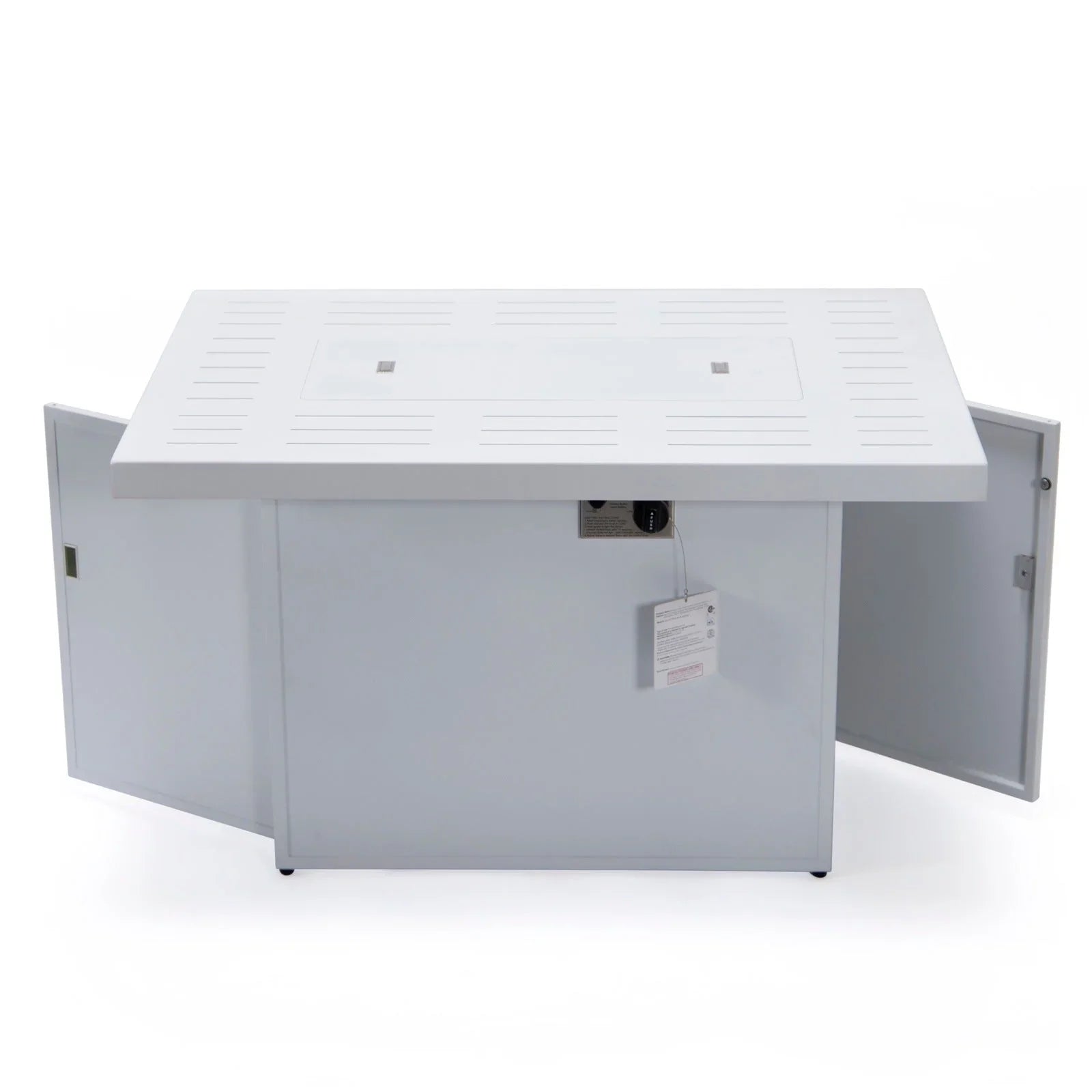 Chelsea Patio Modern Black Aluminum Propane Fire Pit Table - Elax Furniture