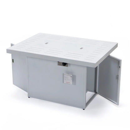 Chelsea Patio Modern Black Aluminum Propane Fire Pit Table - Elax Furniture