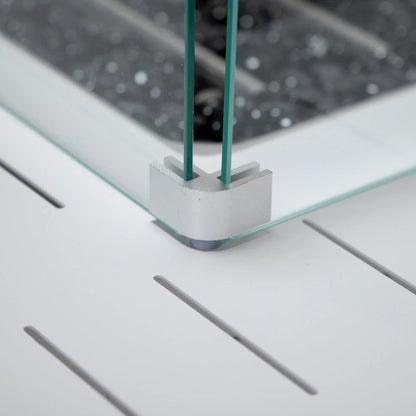 Chelsea Patio Modern Black Aluminum Propane Fire Pit Table - Elax Furniture