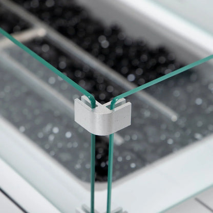 Chelsea Patio Modern Black Aluminum Propane Fire Pit Table - Elax Furniture