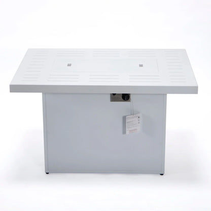 Chelsea Patio Modern Black Aluminum Propane Fire Pit Table - Elax Furniture