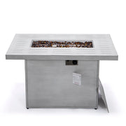 Chelsea Patio Modern Black Aluminum Propane Fire Pit Table - Elax Furniture