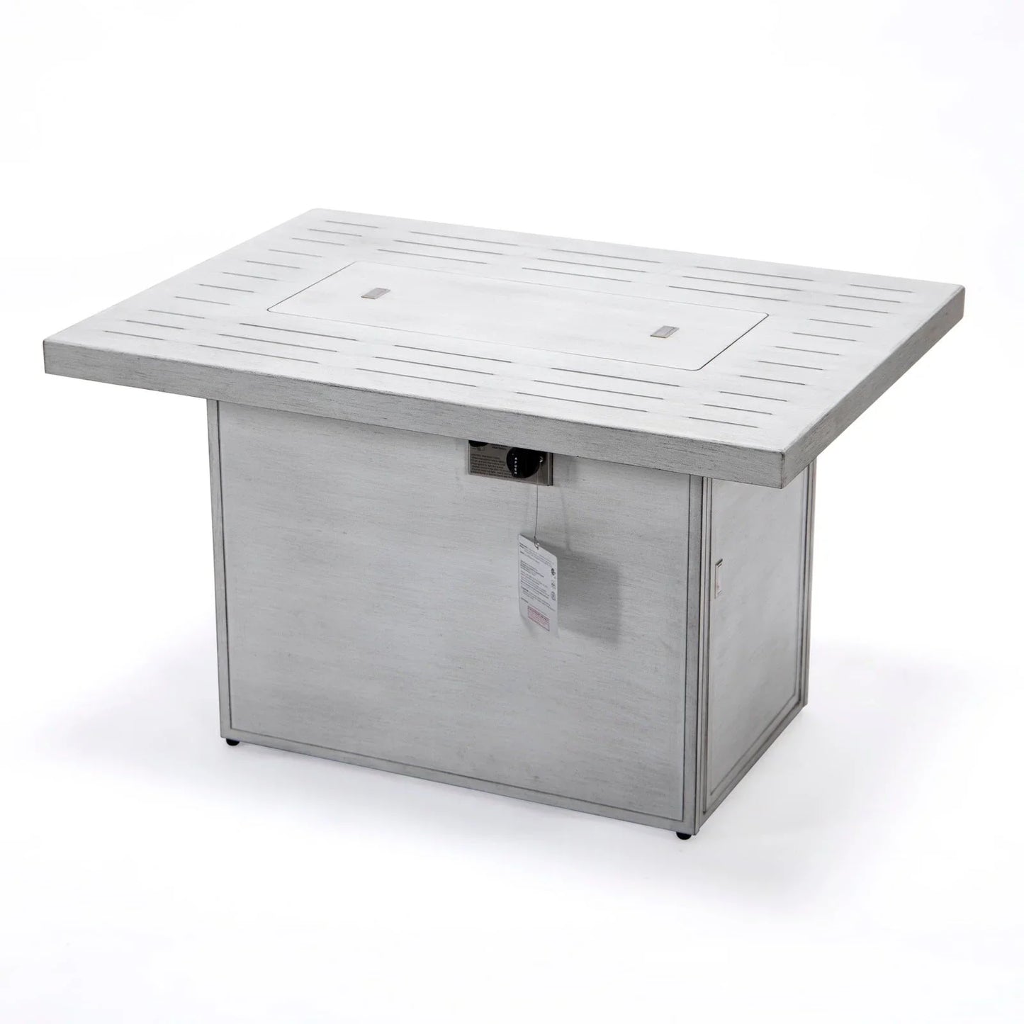 Chelsea Patio Modern Black Aluminum Propane Fire Pit Table - Elax Furniture