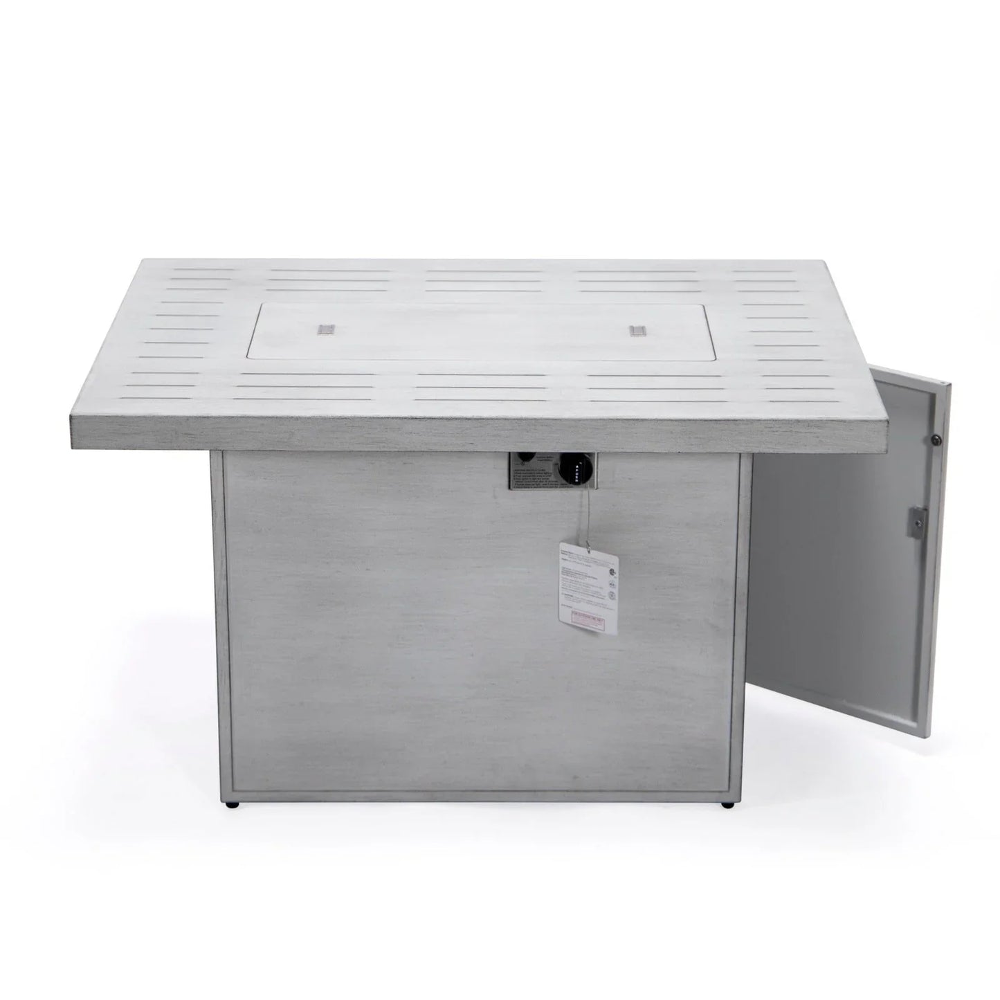 Chelsea Patio Modern Black Aluminum Propane Fire Pit Table - Elax Furniture