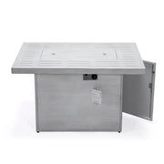 Chelsea Patio Modern Black Aluminum Propane Fire Pit Table - Elax Furniture