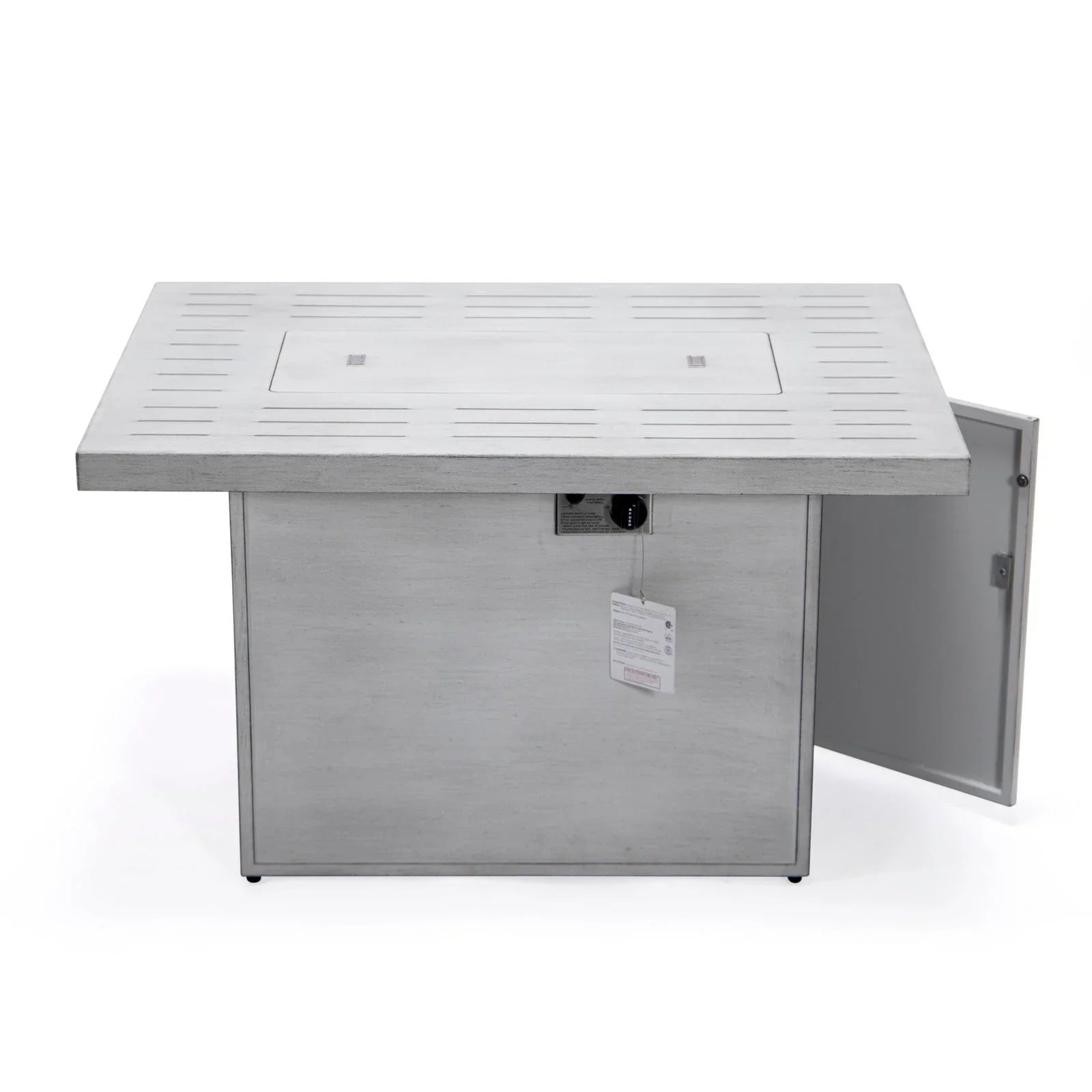 Chelsea Patio Modern Black Aluminum Propane Fire Pit Table - Elax Furniture