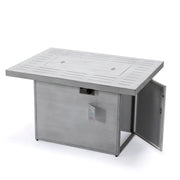 Chelsea Patio Modern Black Aluminum Propane Fire Pit Table - Elax Furniture